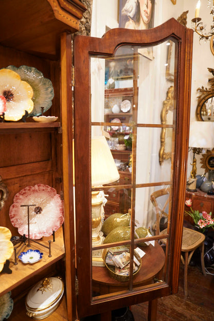 Dutch Marquetry Hutch with glass doors.