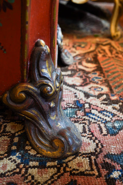 Painted Tole Coal Scuttle