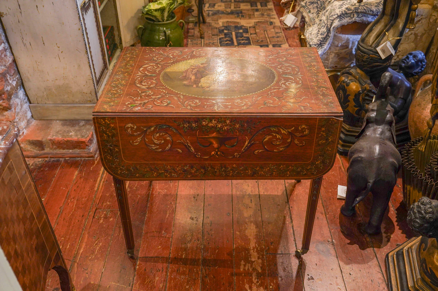 Sheraton Painted Drop-Leaf Table