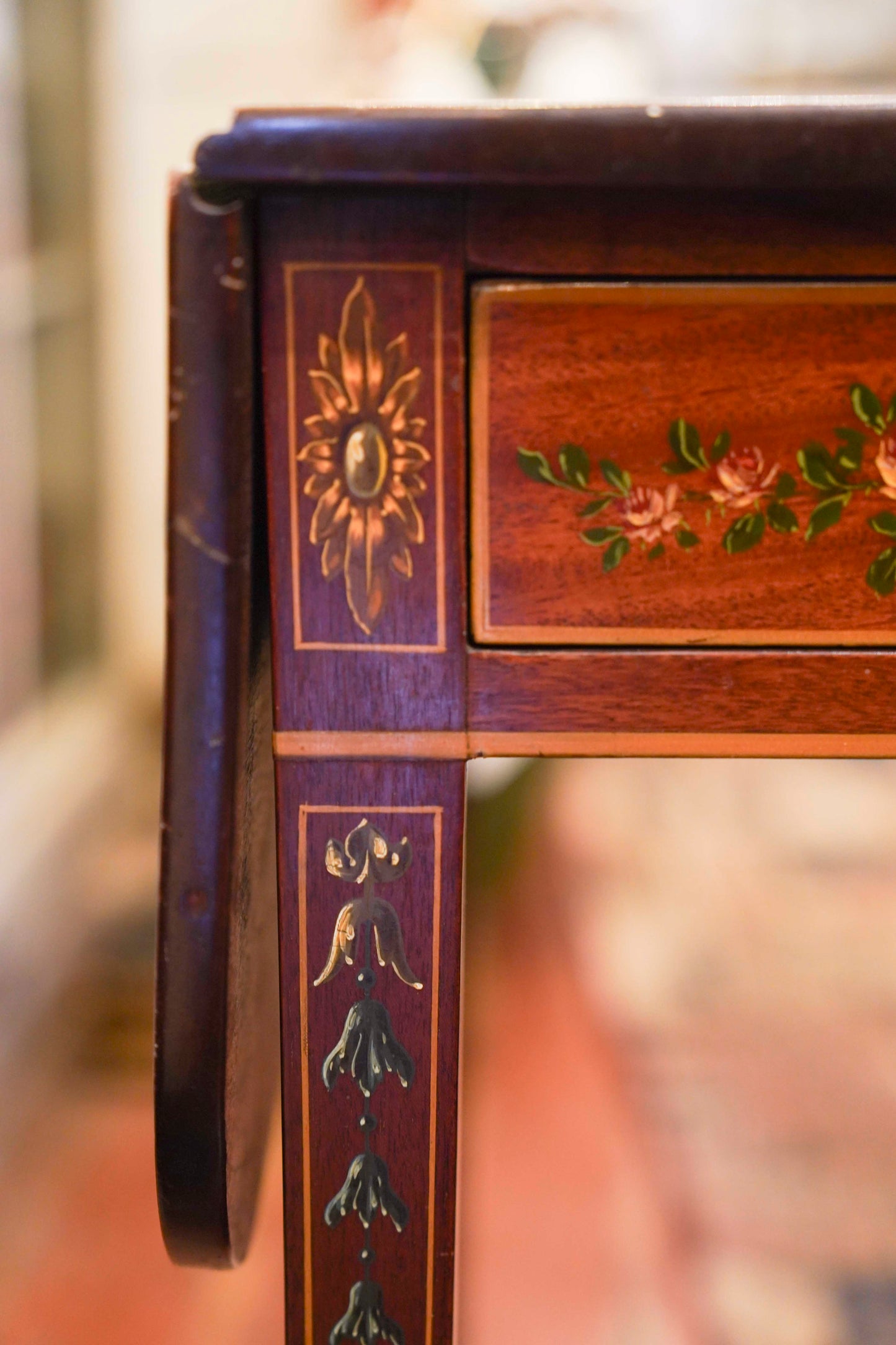 Sheraton Painted Drop-Leaf Table