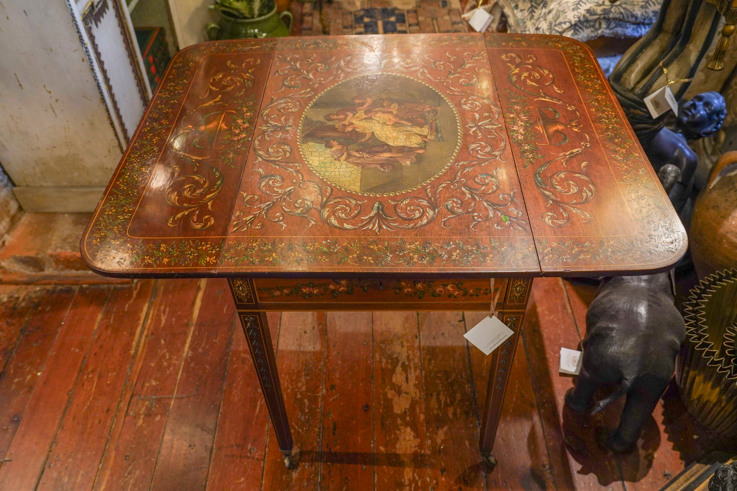 Sheraton Painted Drop-Leaf Table