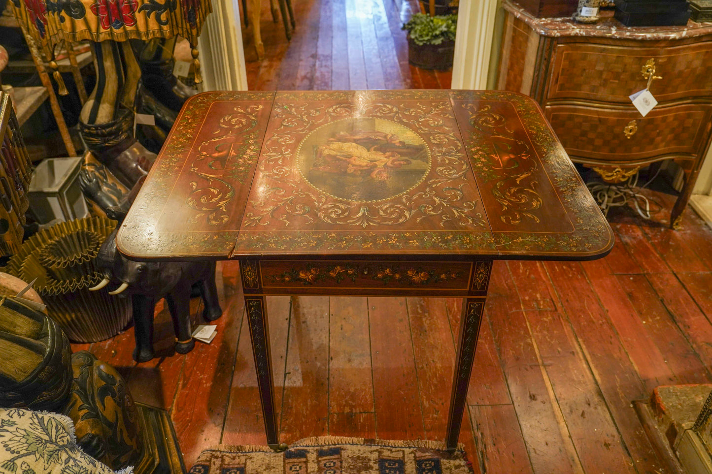 Sheraton Painted Drop-Leaf Table
