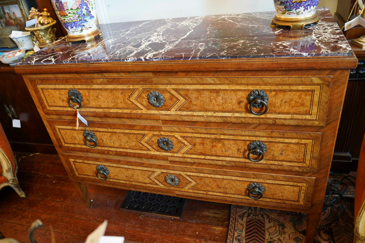 Italian Marble Top Commode