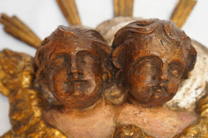 18th Century Italian Carved Putti with Sunburst