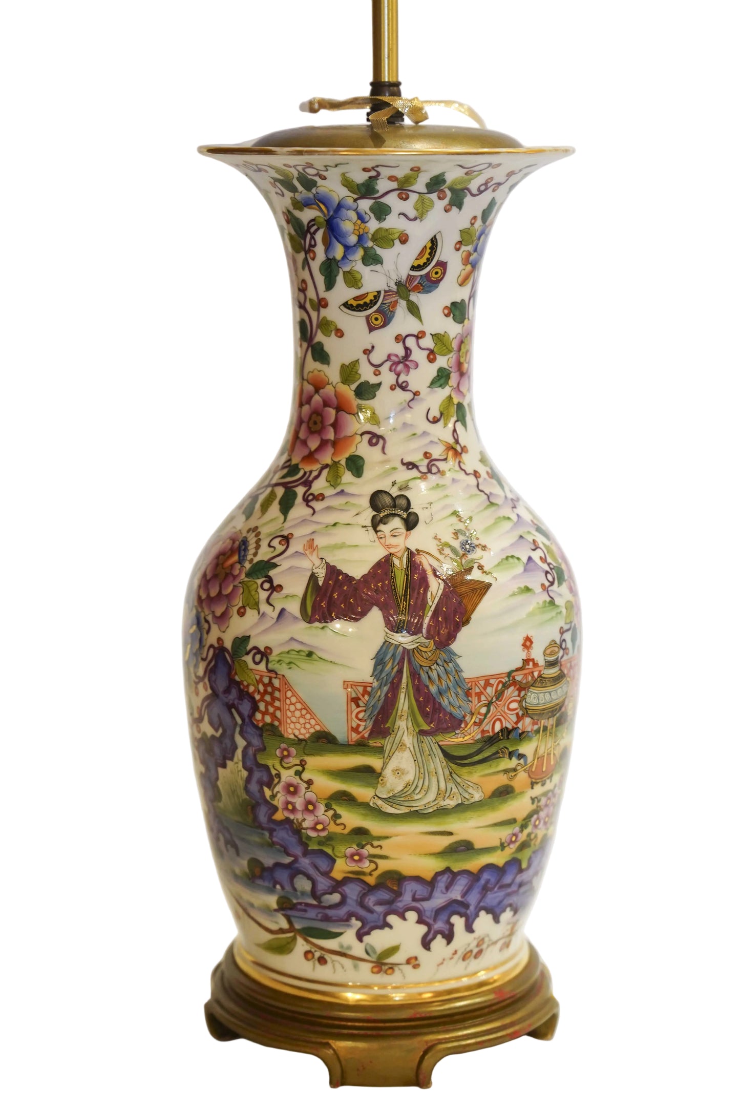 Late 19th Century Chinoiserie Vase Lamps Pair