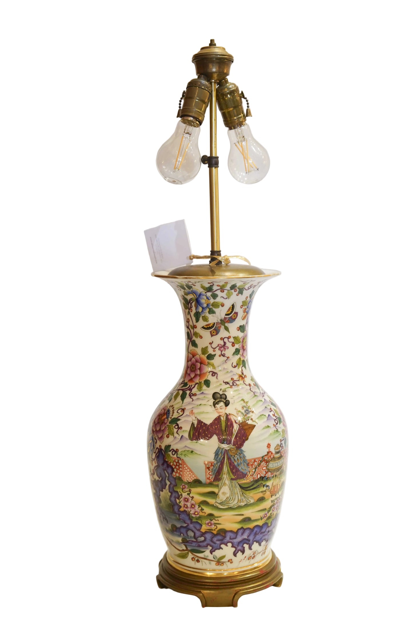 Late 19th Century Chinoiserie Vase Lamps Pair