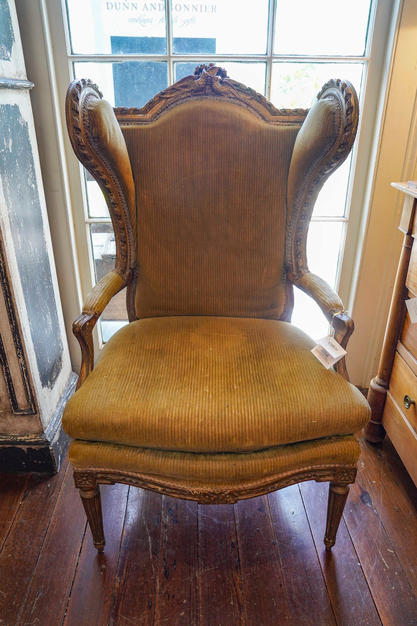 19th Century Louis XVI Wingback Fauteuils Pair
