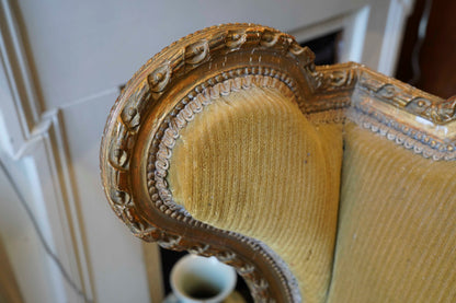 19th Century Louis XVI Wingback Fauteuils Pair