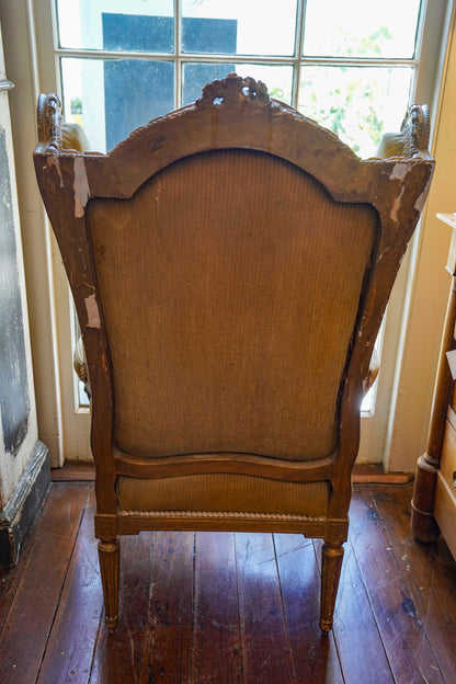 19th Century Louis XVI Wingback Fauteuils Pair