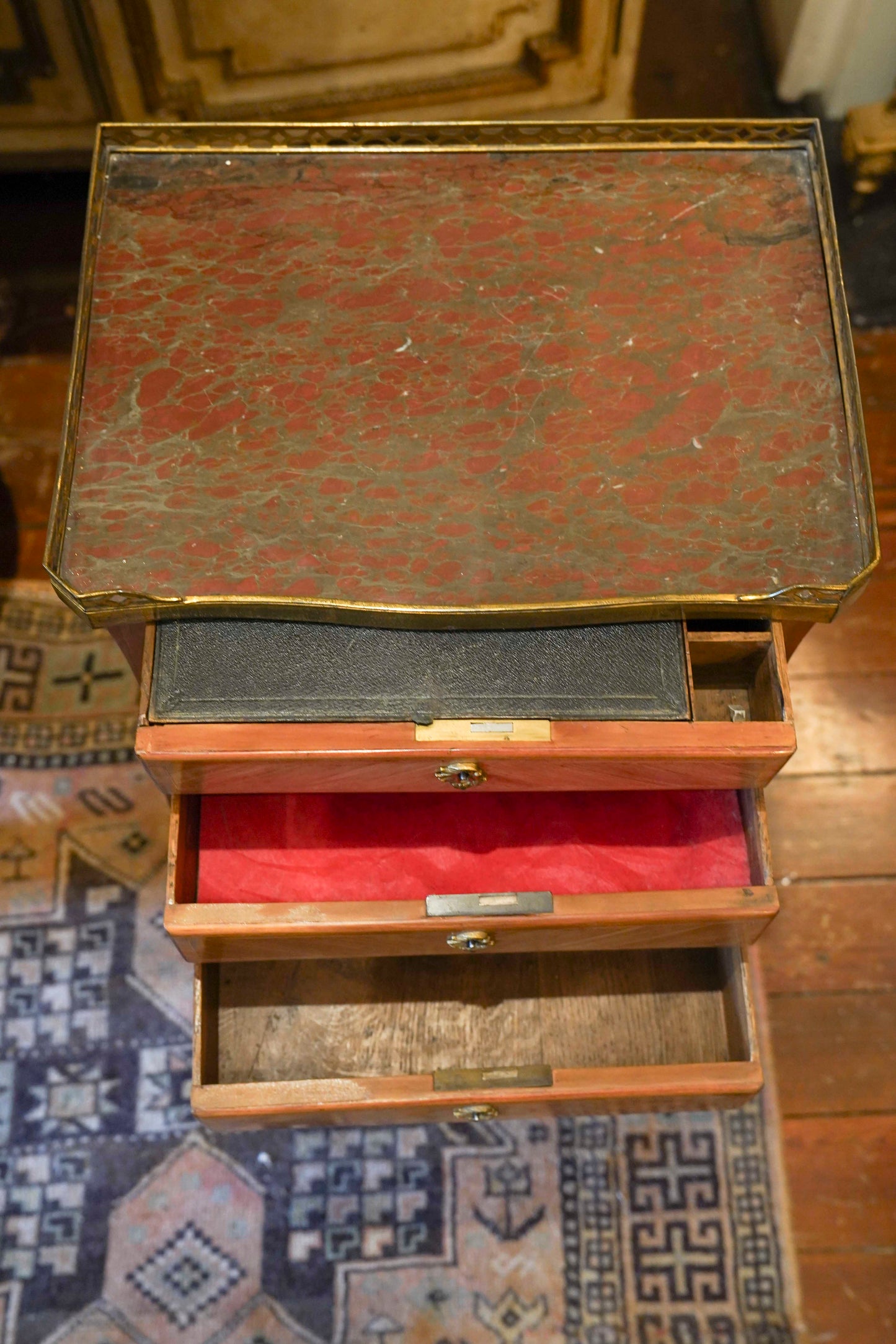 Louis XVI Inlaid Marble Table