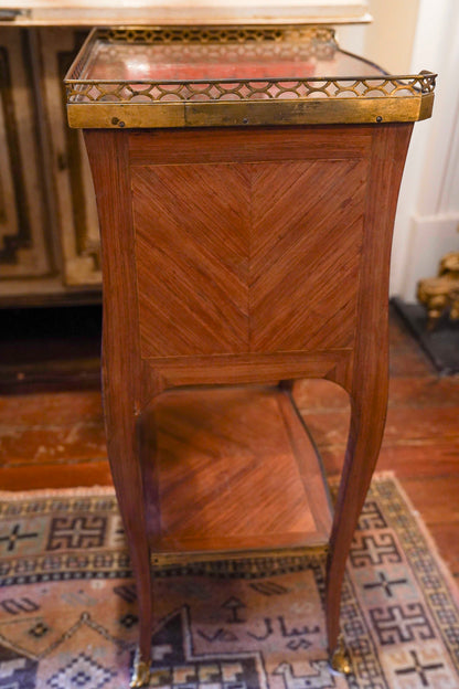 Louis XVI Inlaid Marble Table