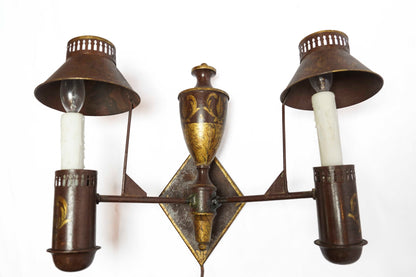 Tole Sconces Pair