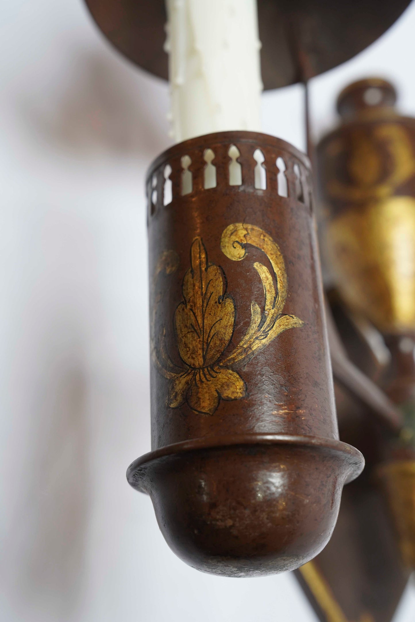 Tole Sconces Pair