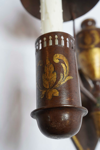 Tole Sconces Pair