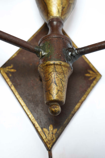 Tole Sconces Pair