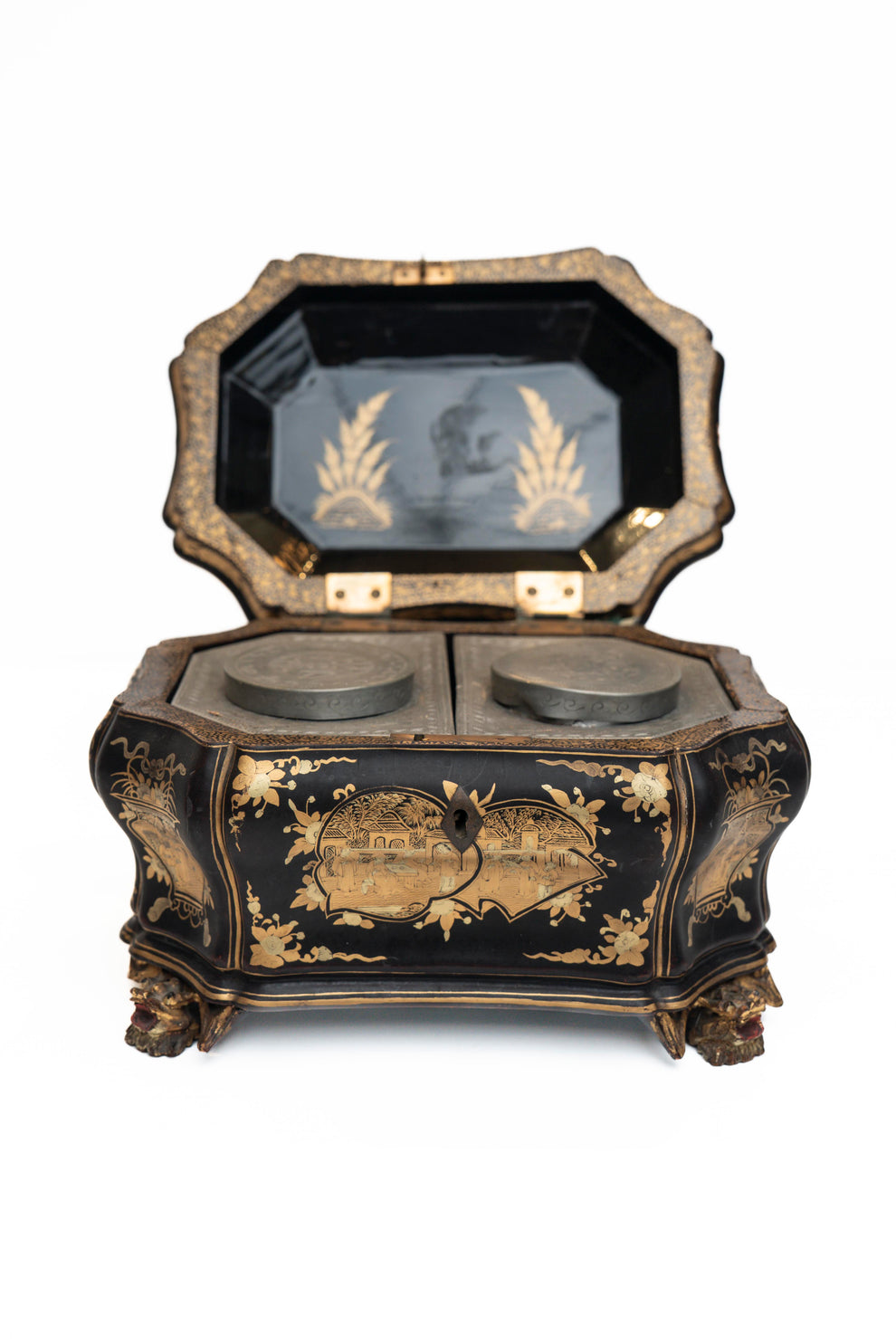 Chinese pin work Tea Box with origional liners. – Dunn and Sonnier