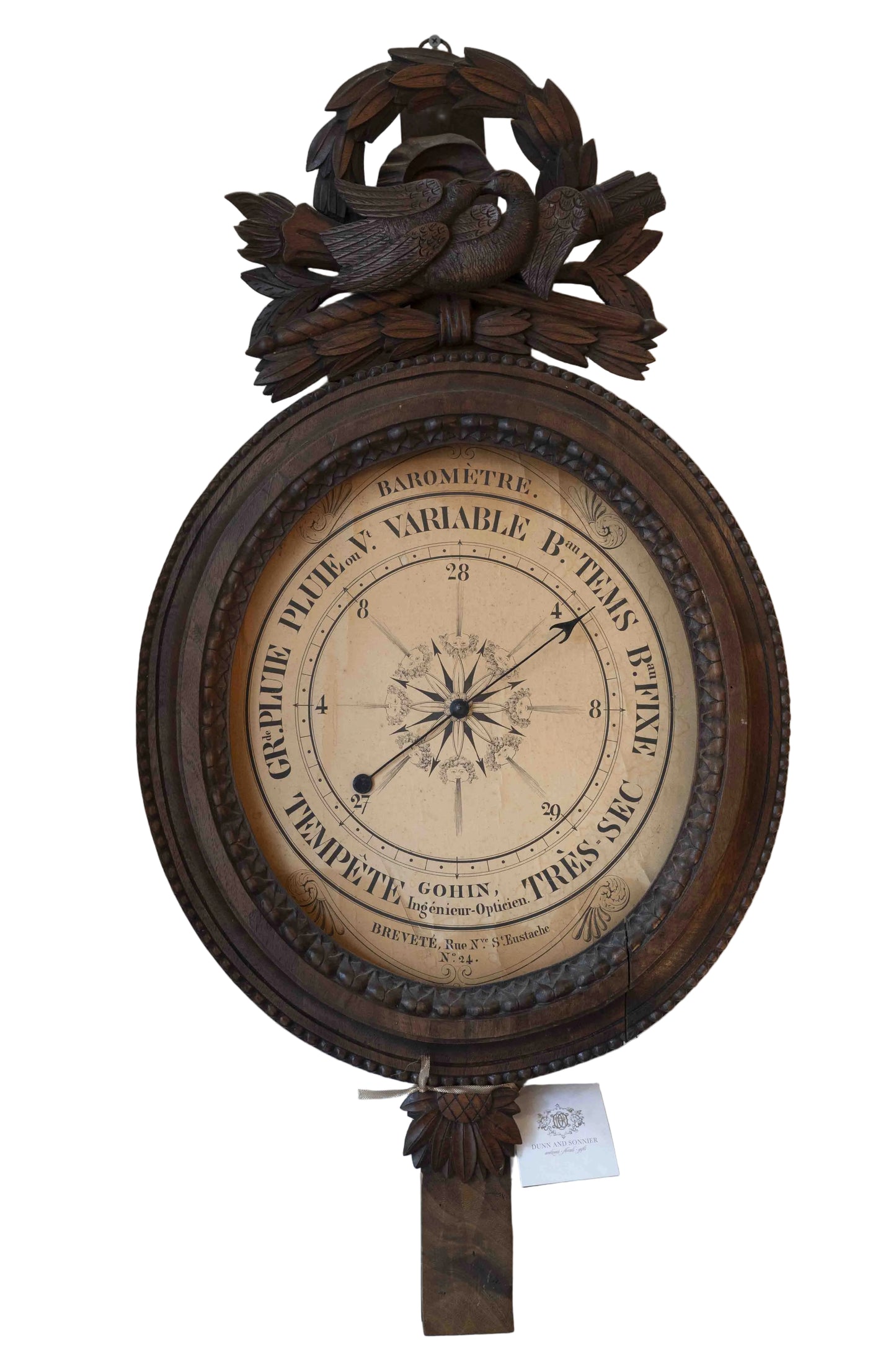 French Wooden Barometer