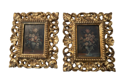 Petite Italian Still Life on Board Pair