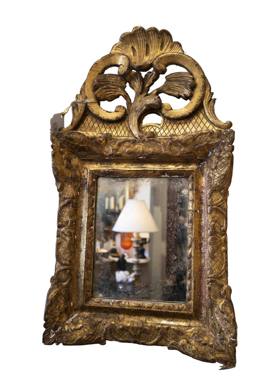 18th Century Small Italian Gilt Mirror