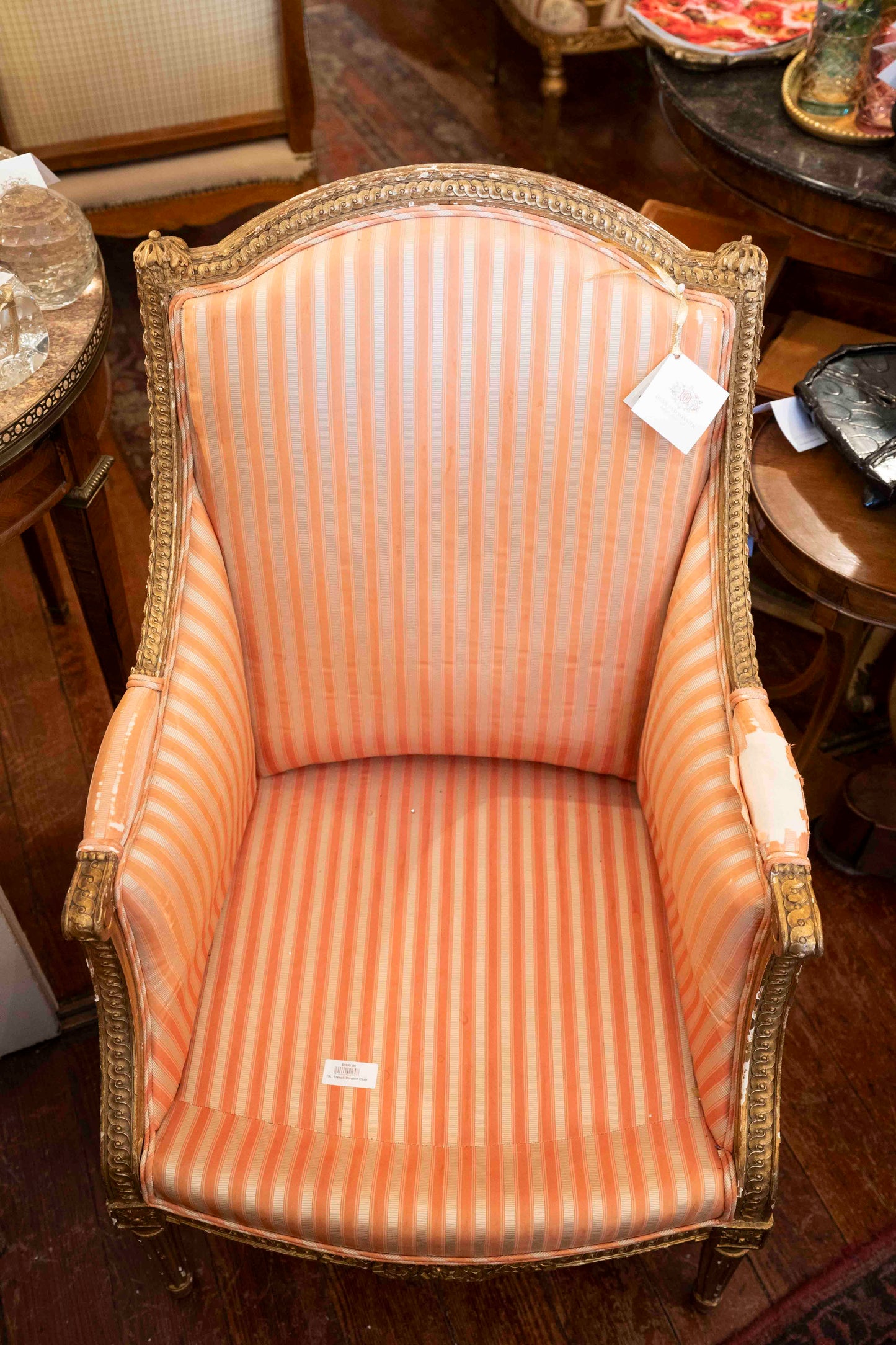 19th C Louis XVI Style Bergere