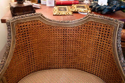 19th CLouis XVI French Cane Coiffure Chair