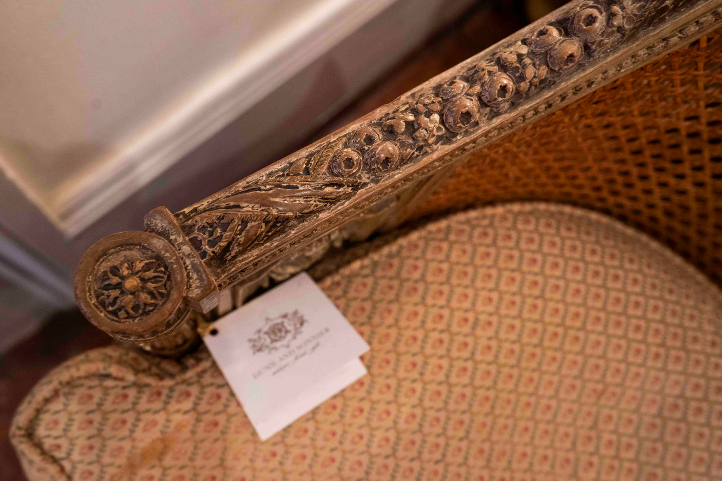 19th CLouis XVI French Cane Coiffure Chair