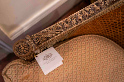 19th CLouis XVI French Cane Coiffure Chair