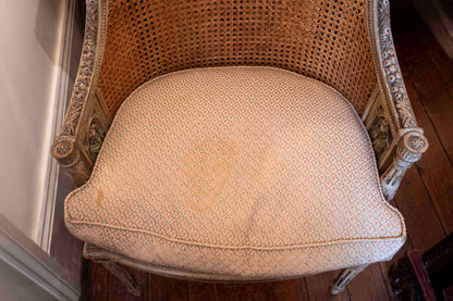 19th CLouis XVI French Cane Coiffure Chair