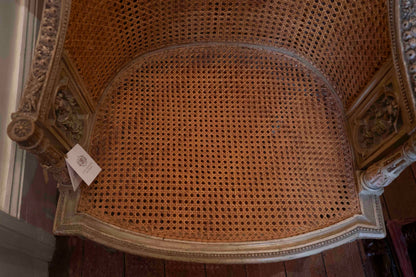 19th CLouis XVI French Cane Coiffure Chair