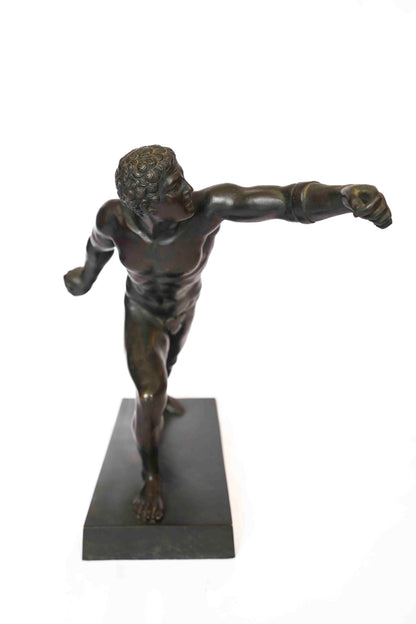 19th C Italian Borghese Bronze Gladiator