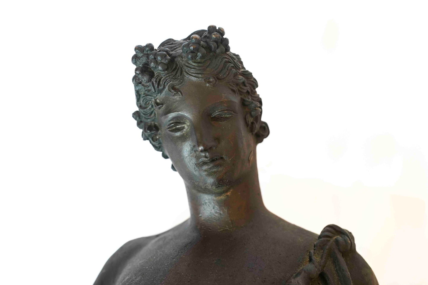 Bronze Dionysus/Narcissus Statue 19th Century 25"