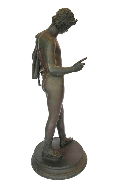 Bronze Dionysus/Narcissus Statue 19th Century 25"