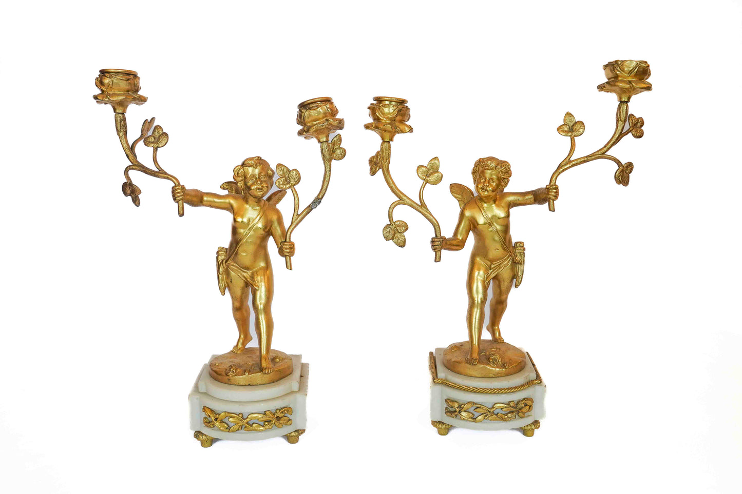 Bronze Dora Candelabra Pair