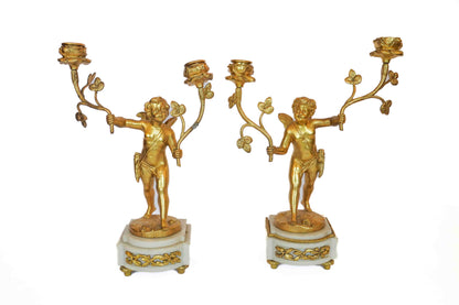 Bronze Dora Candelabra Pair