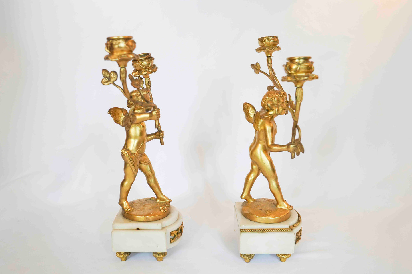 Bronze Dora Candelabra Pair