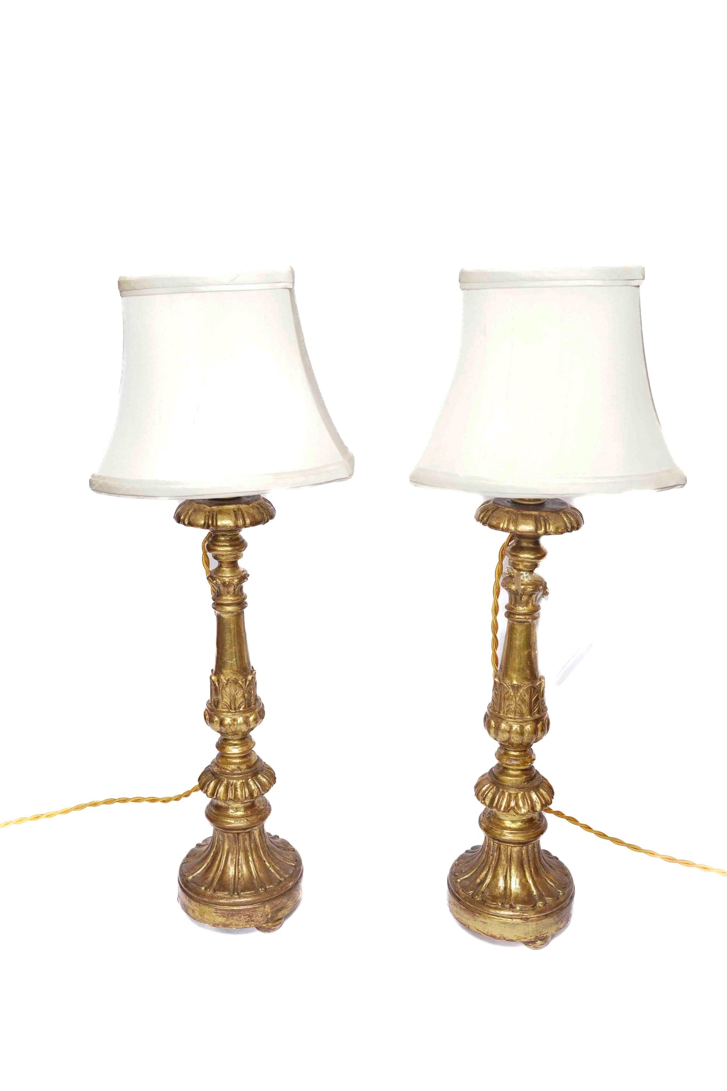 Antique Gold Candlestick Lamps