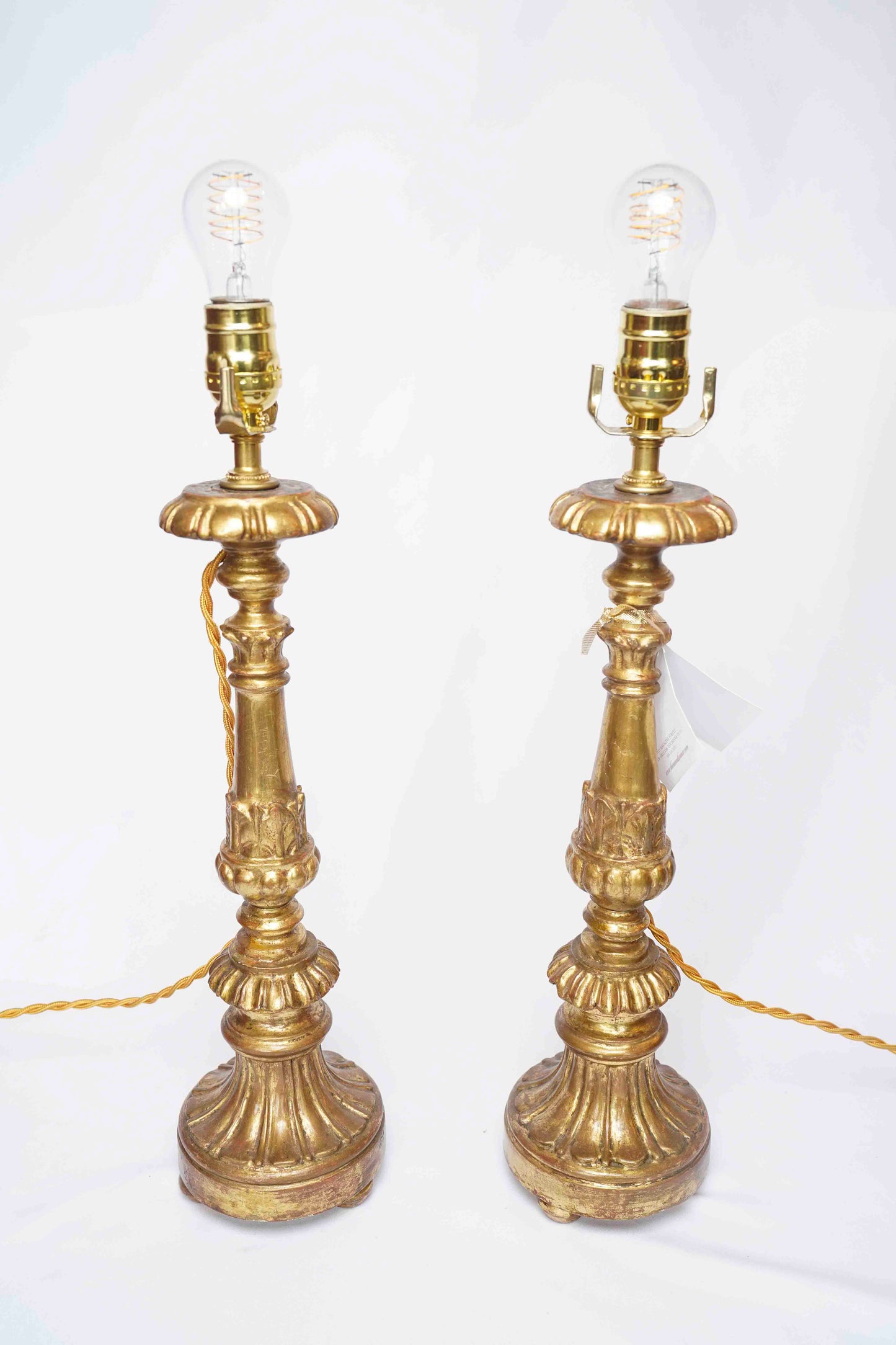 Antique Gold Candlestick Lamps