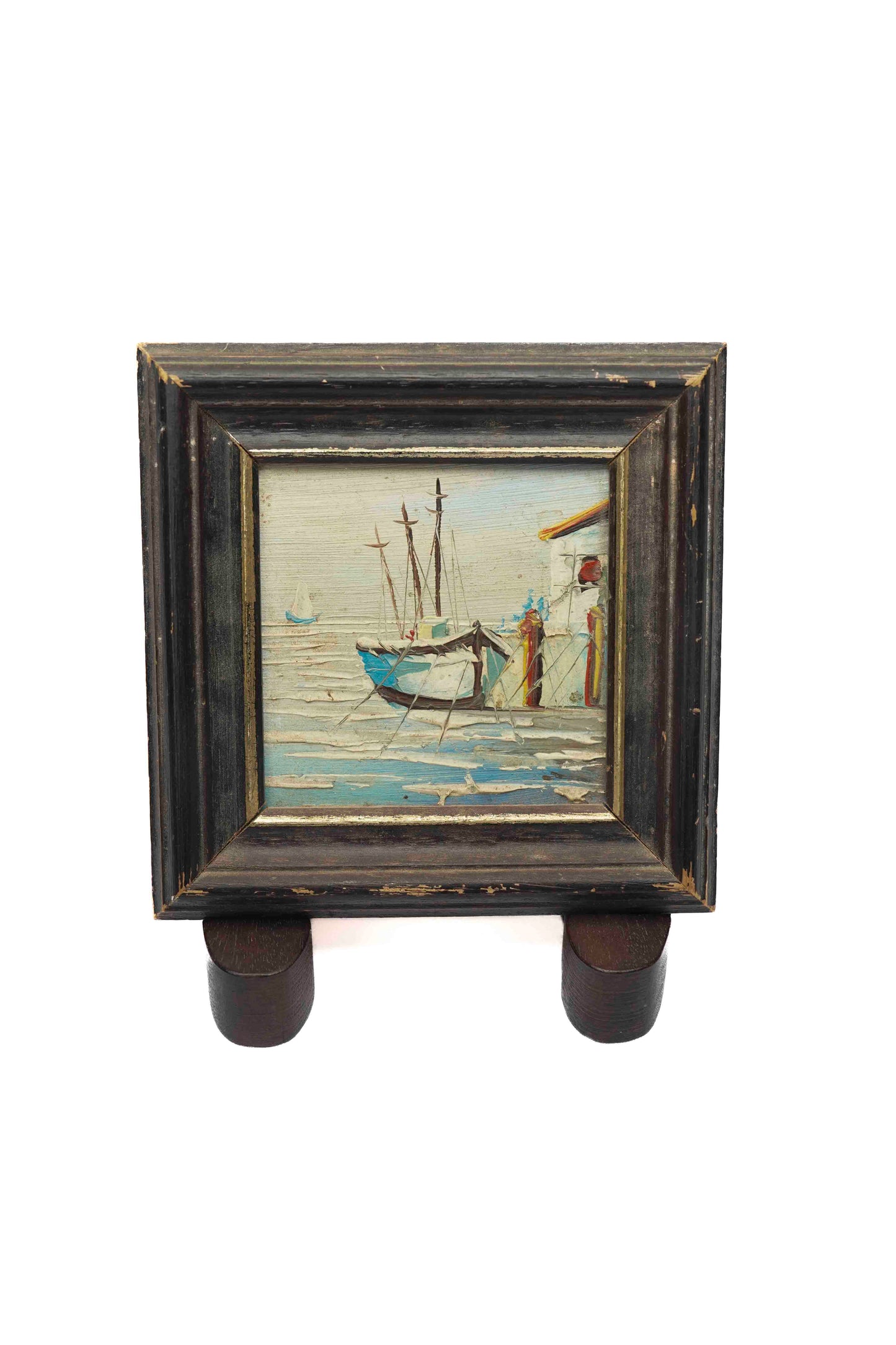 Petite Oil Painting Sailboat