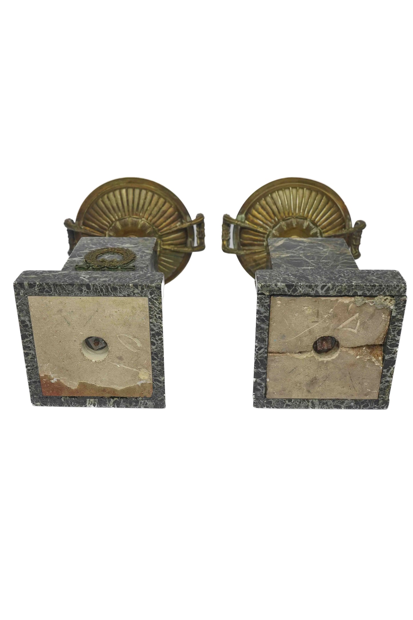 Empire Bronze and Marble Tazzas Pair
