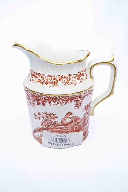 Red Aves Creamer by  Royal Crown Derby