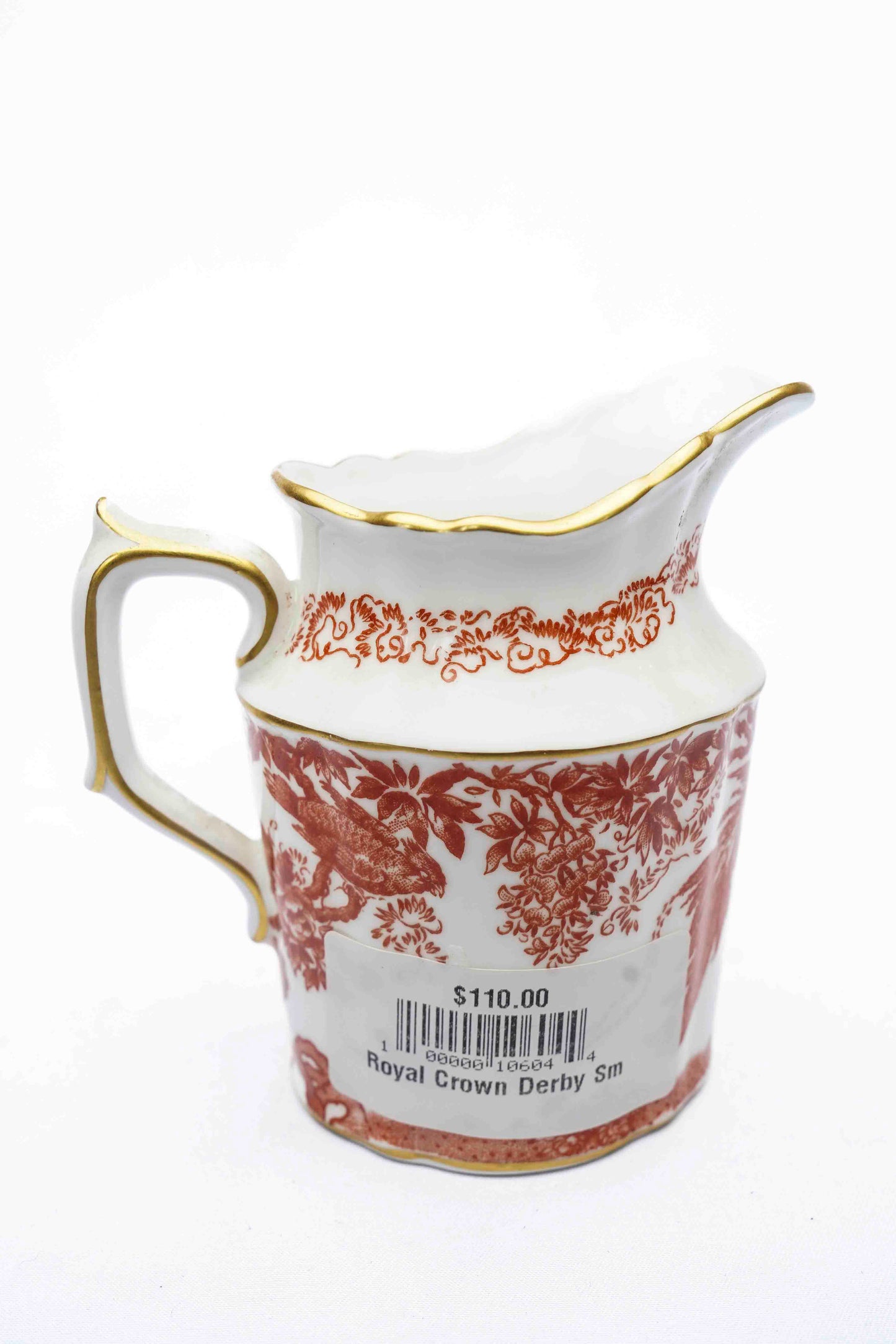 Red Aves by Royal Crown Derby Small Creamer