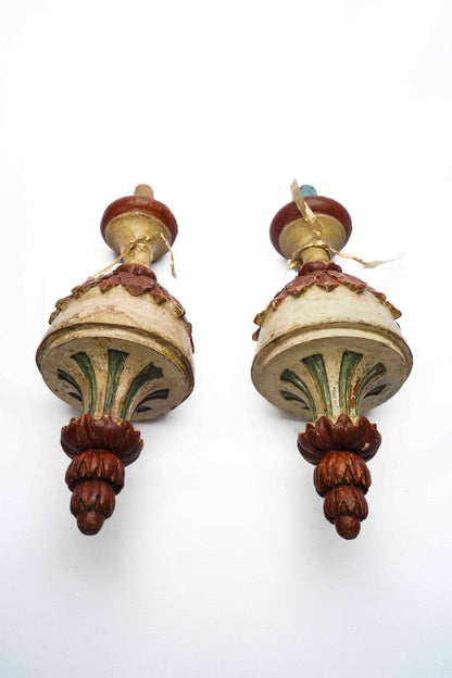 Italian Carved Painted Finial