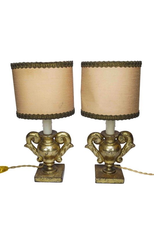 Italian Gilt Altar Elements Fragment Sconces Pair