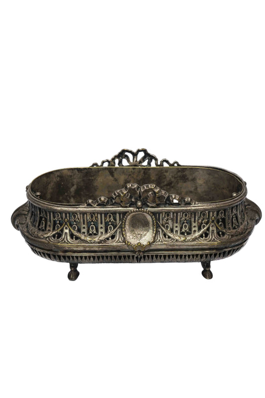 Oval Silverplate Cachepot