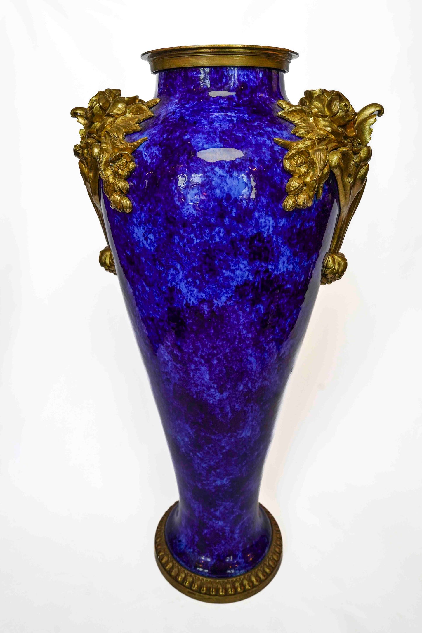 Sevres Vase 19th Century Bronze Mounted Unmarked