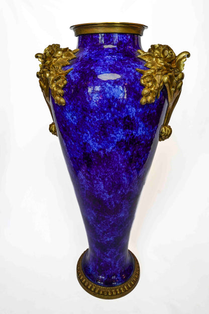 Sevres Vase 19th Century Bronze Mounted Unmarked