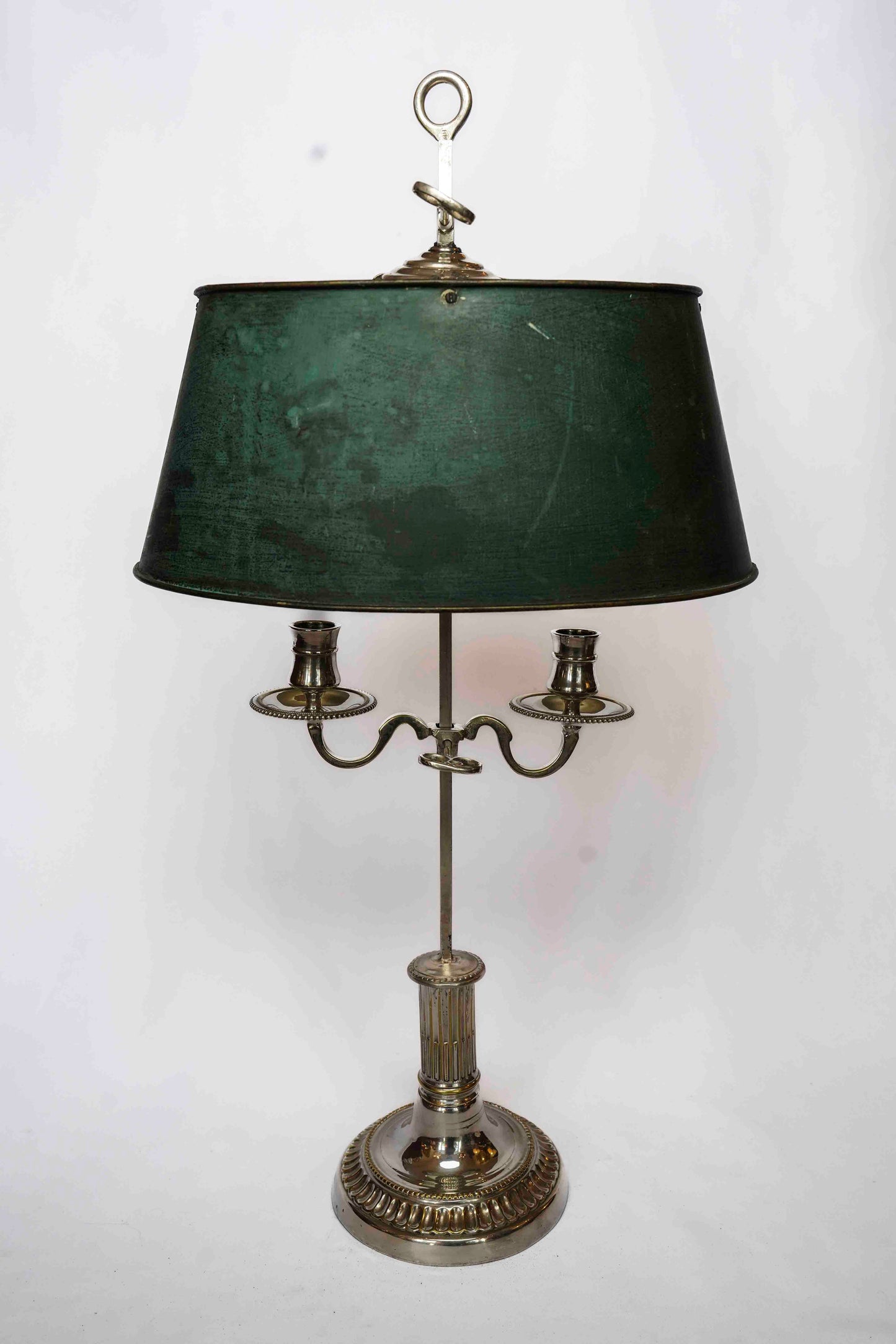 Silver Bouillotte Candelabra Lamp