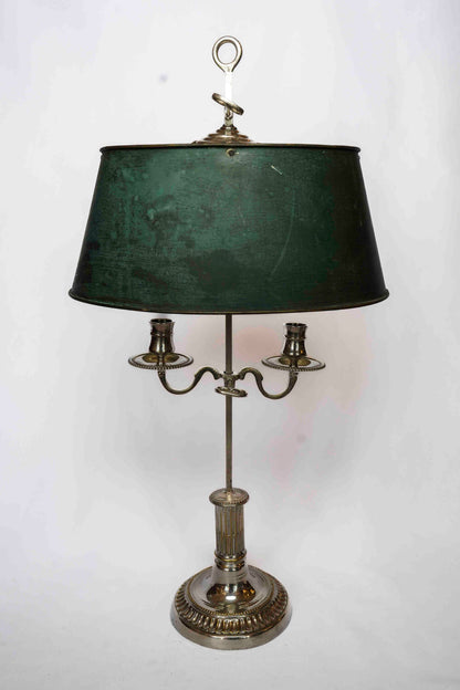 Silver Bouillotte Candelabra Lamp