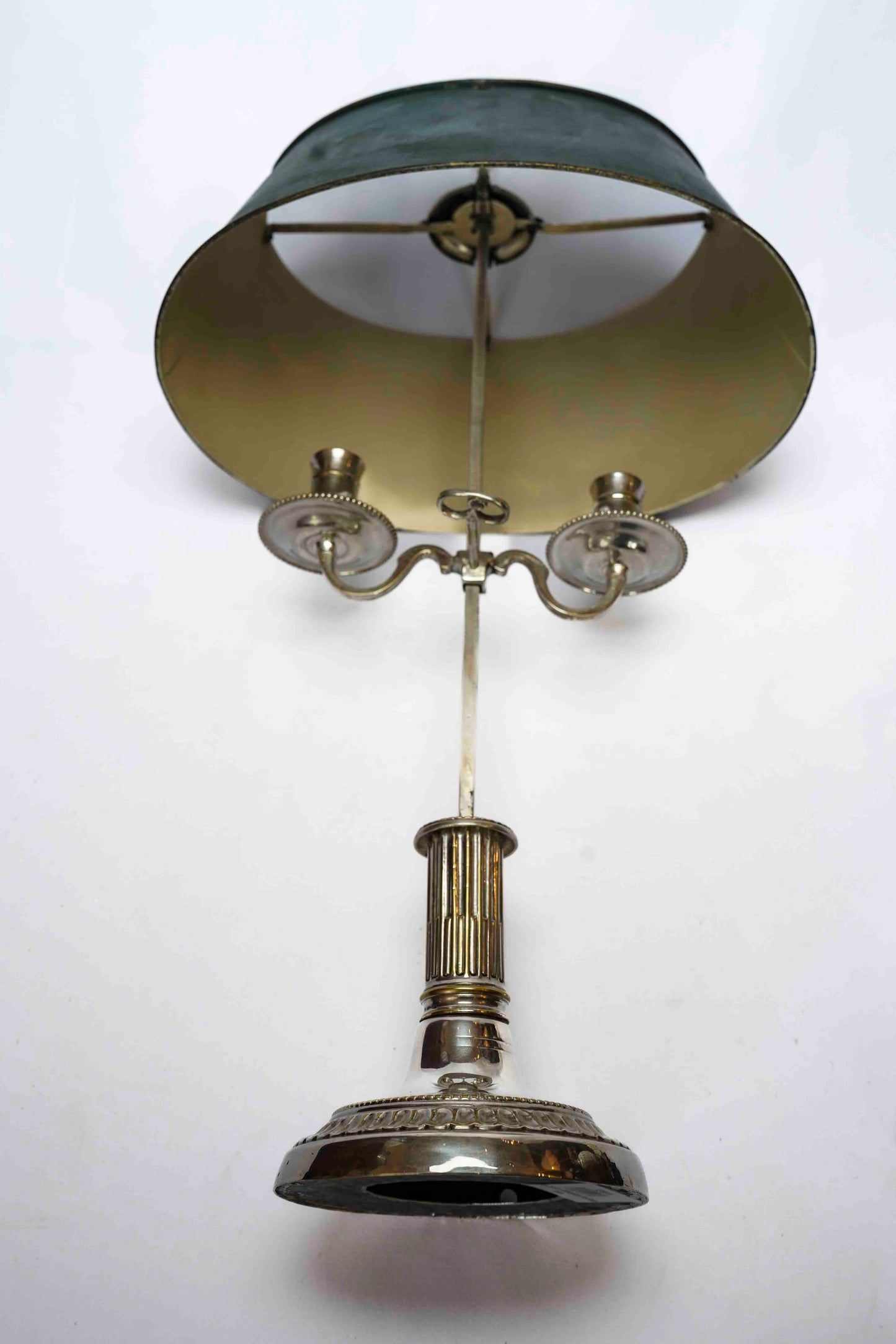 Silver Bouillotte Candelabra Lamp