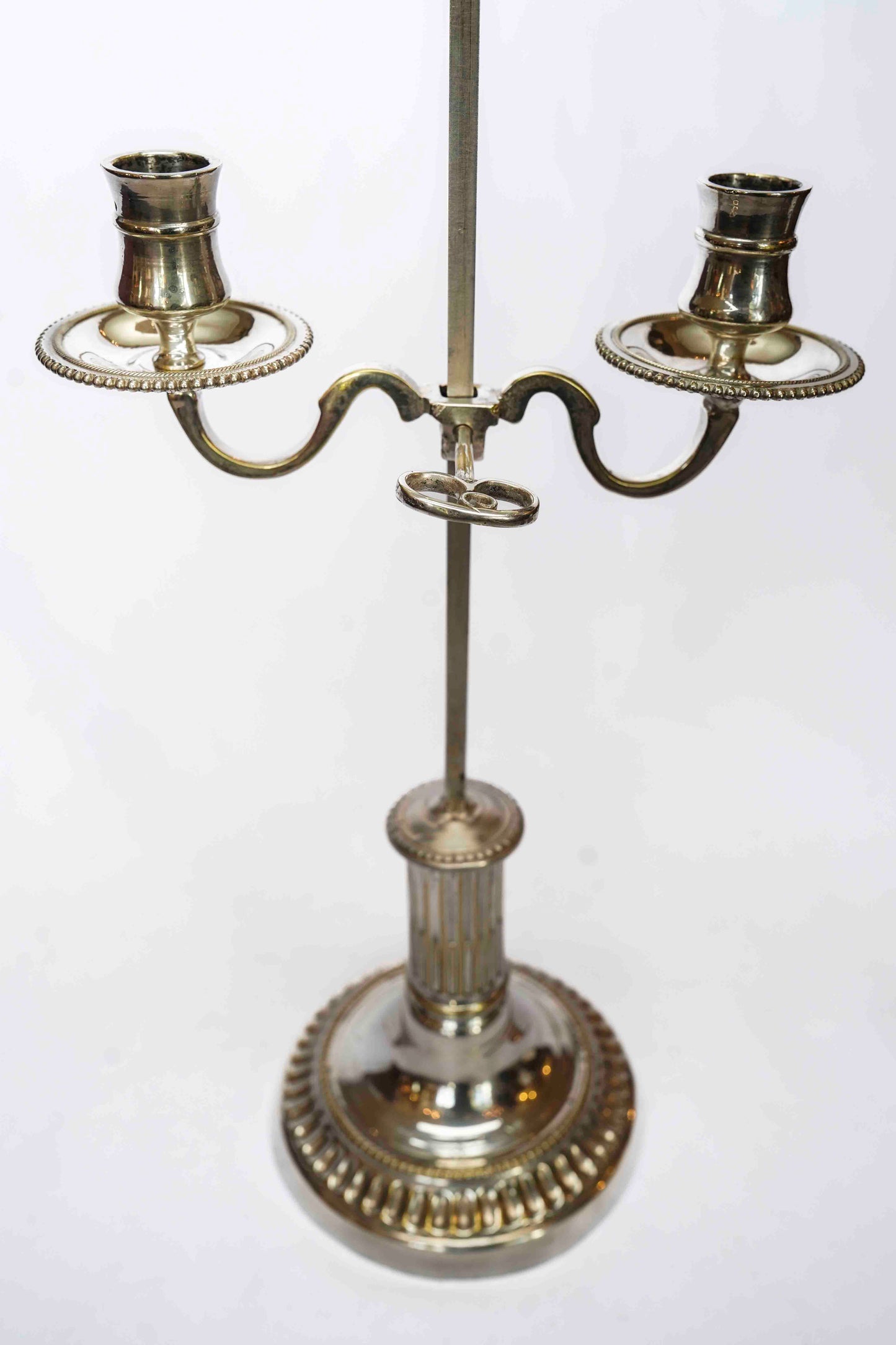 Silver Bouillotte Candelabra Lamp